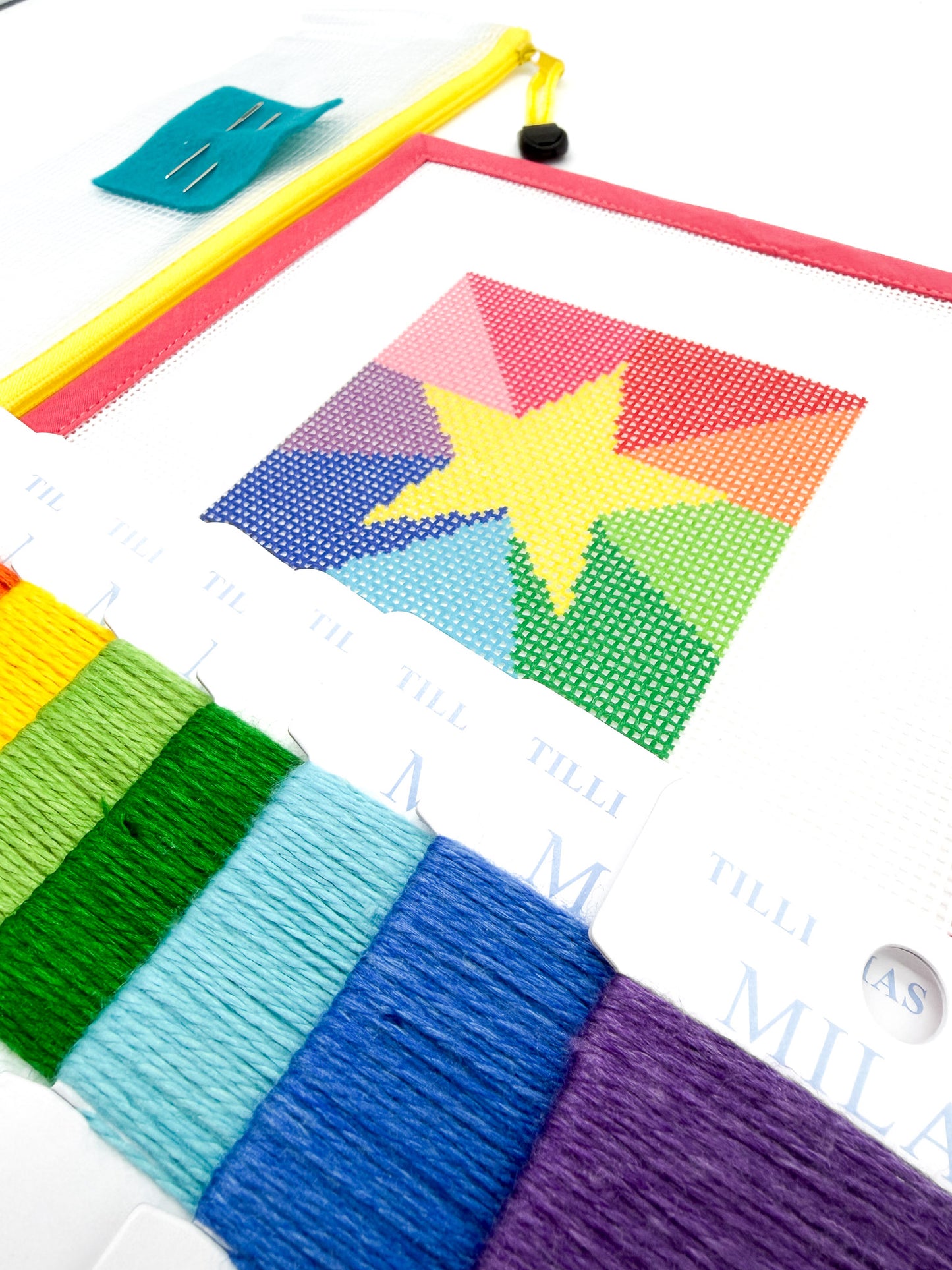 Rainbow Star Needlepoint Kit