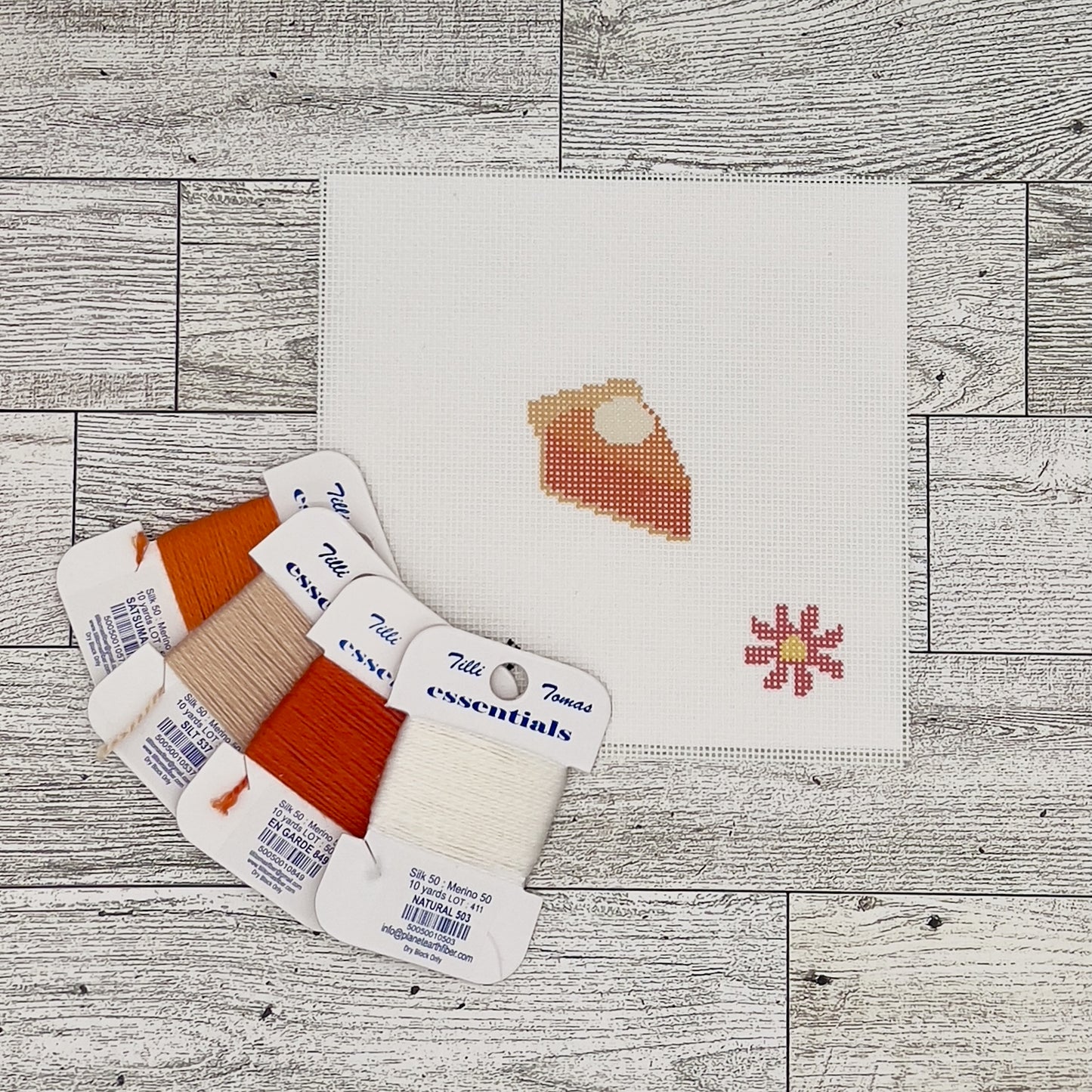 Pumpkin Pie Mini Needlepoint Canvas