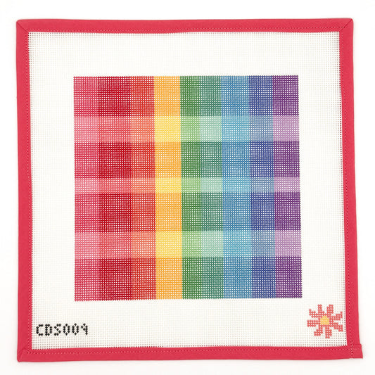 Rainbow Checks Needlepoint Canvas