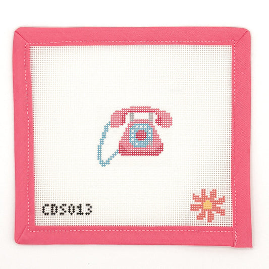 Retro Telephone Mini Needlepoint Canvas