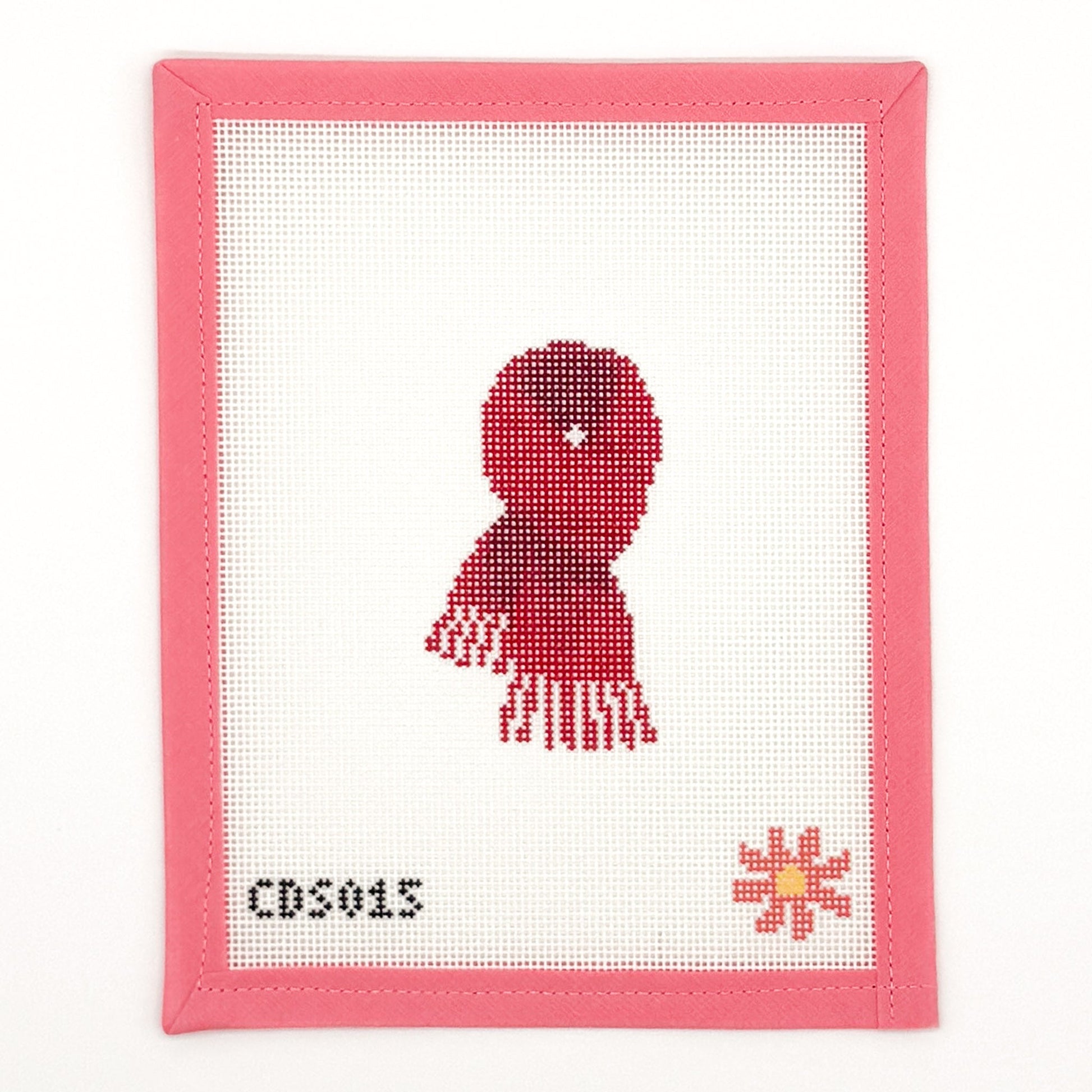 Red Scarf Mini Needlepoint Canvas