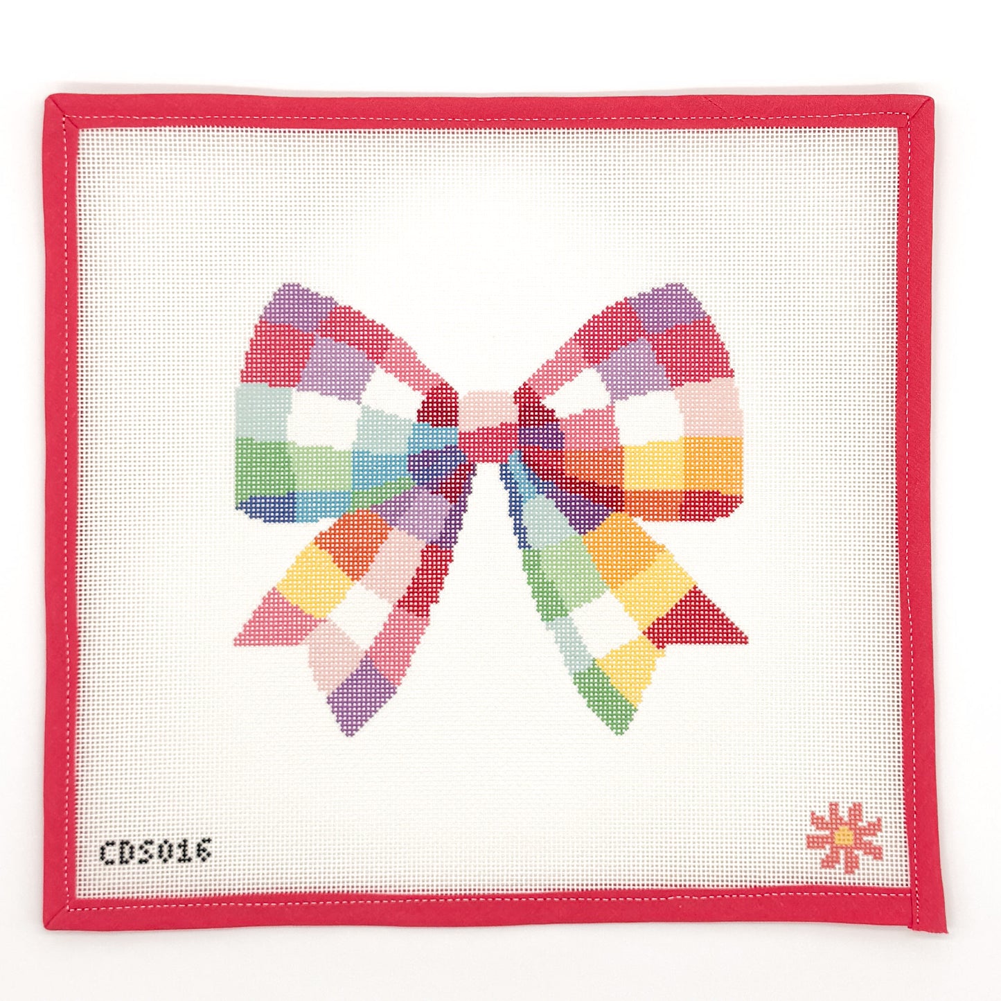 Gingham Bow Needlepoint Kit