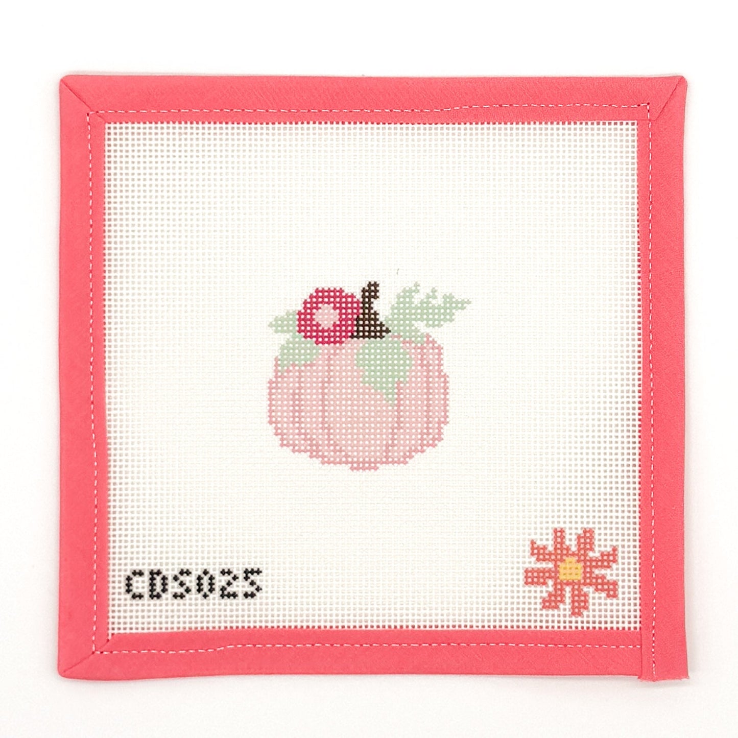 Pink Pumpkin Mini Needlepoint Canvas