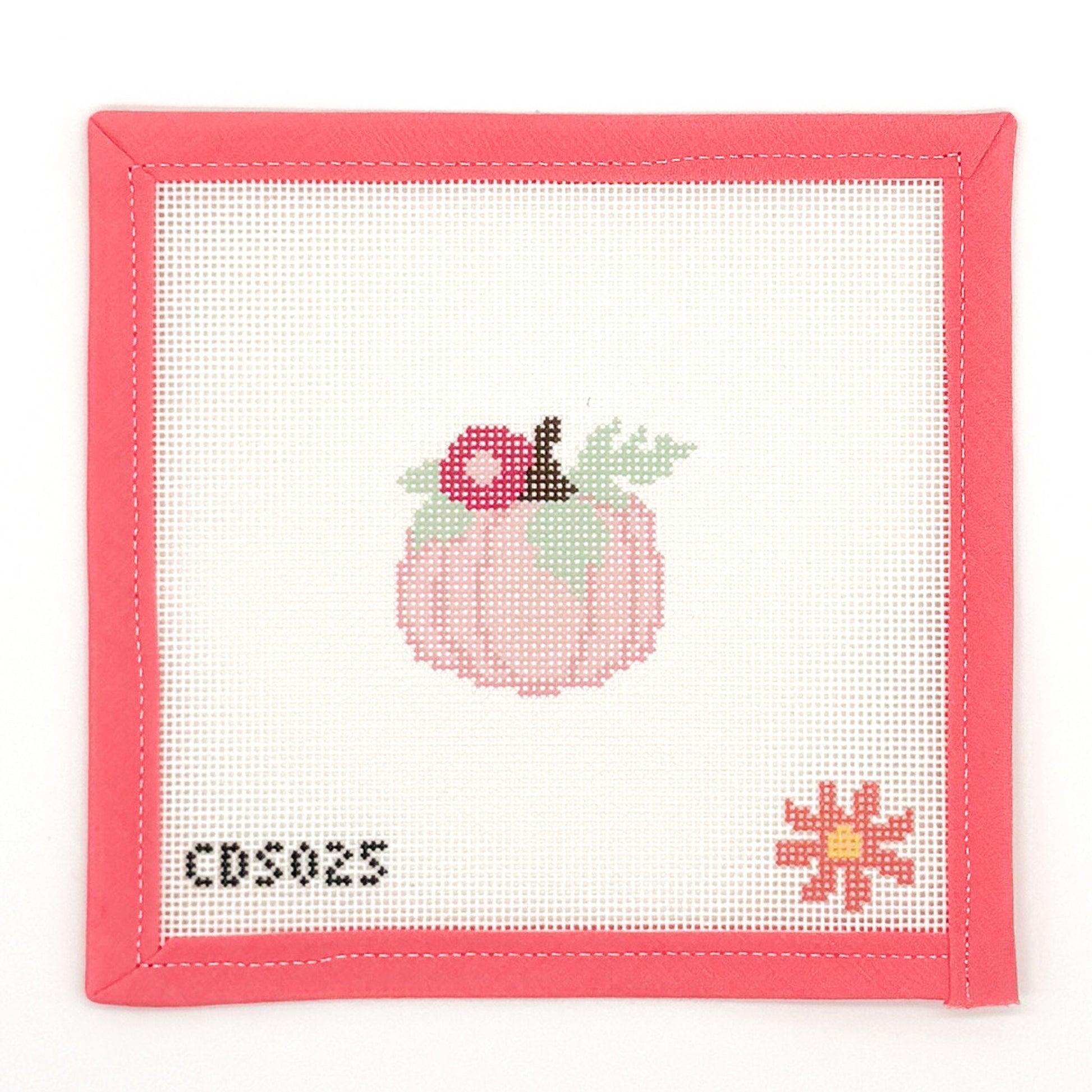 Pink Pumpkin Mini Needlepoint Canvas