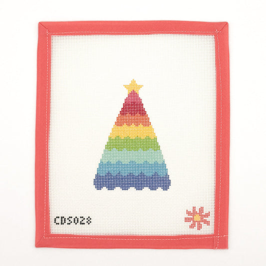 Rainbow Christmas Tree Needlepoint Canvas