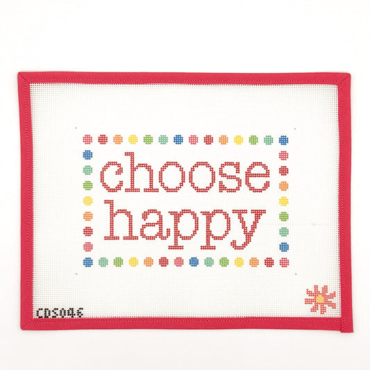 Choose Happy Needlepoint Canvas
