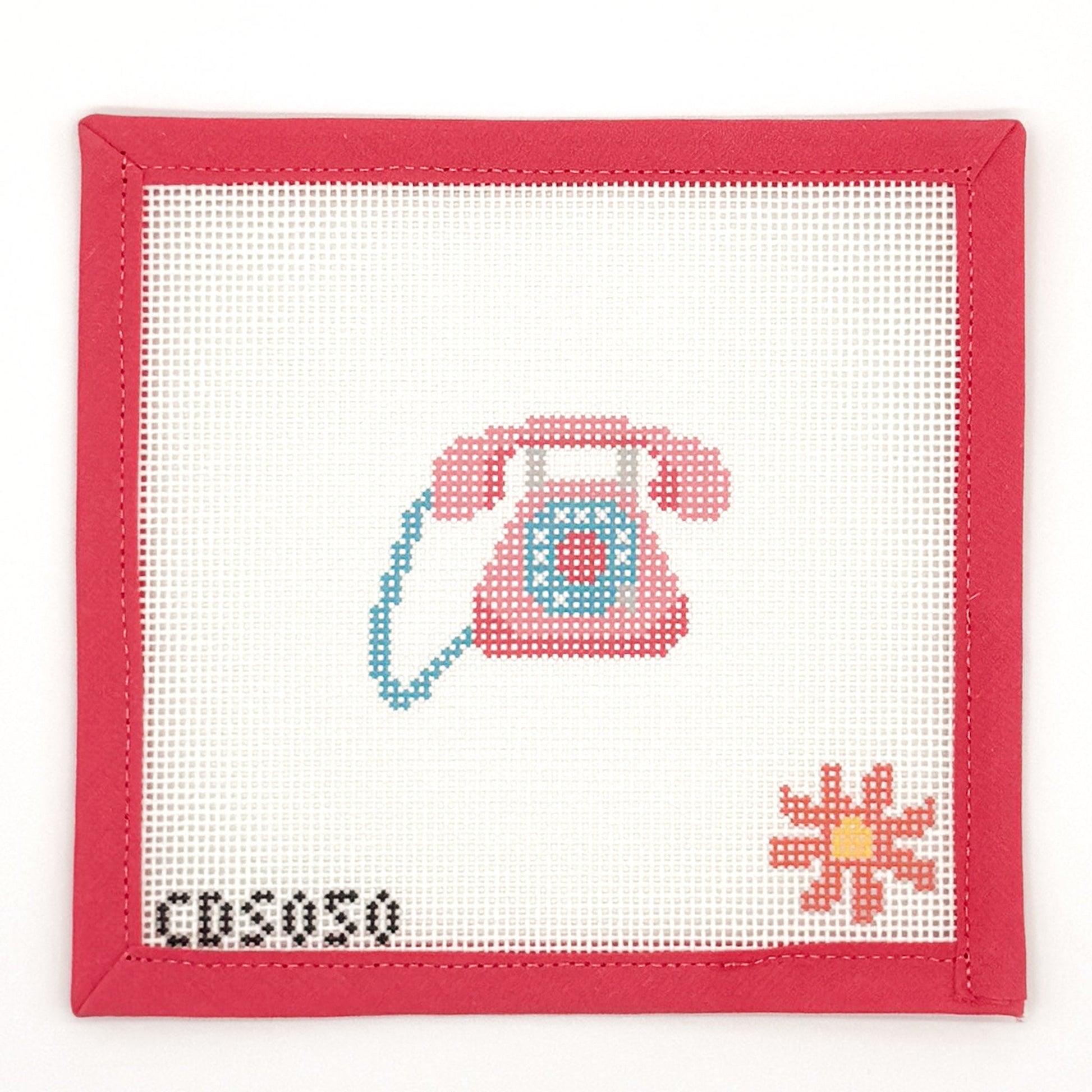 Retro Telephone Mini Needlepoint Canvas