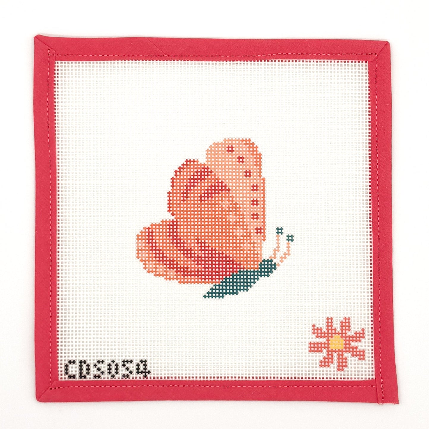 Orange Butterfly Needlepoint Canvas