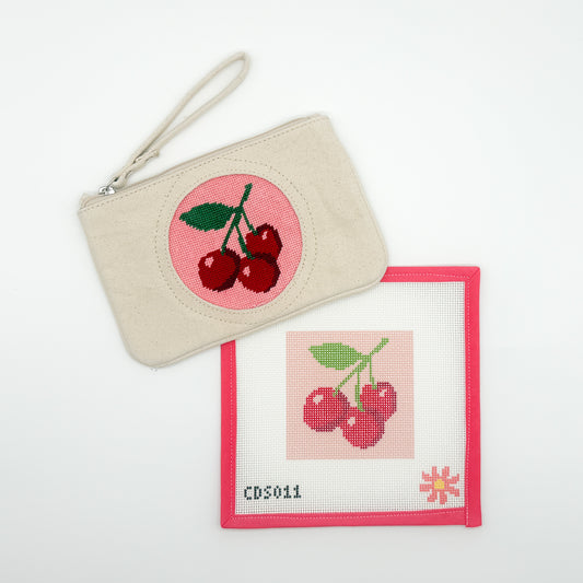 Cherries Beginner Needlepoint Canvas