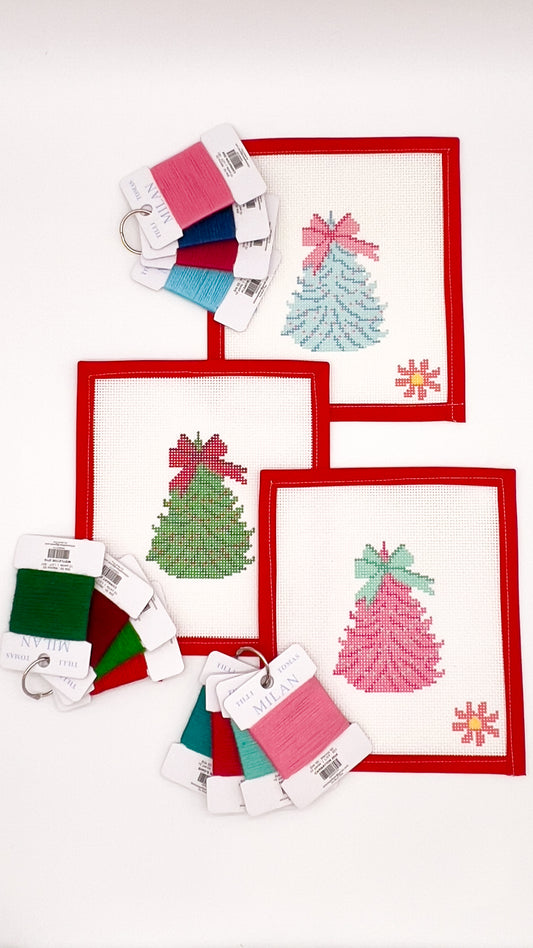 Colorful Christmas Tree Needlepoint Canvas