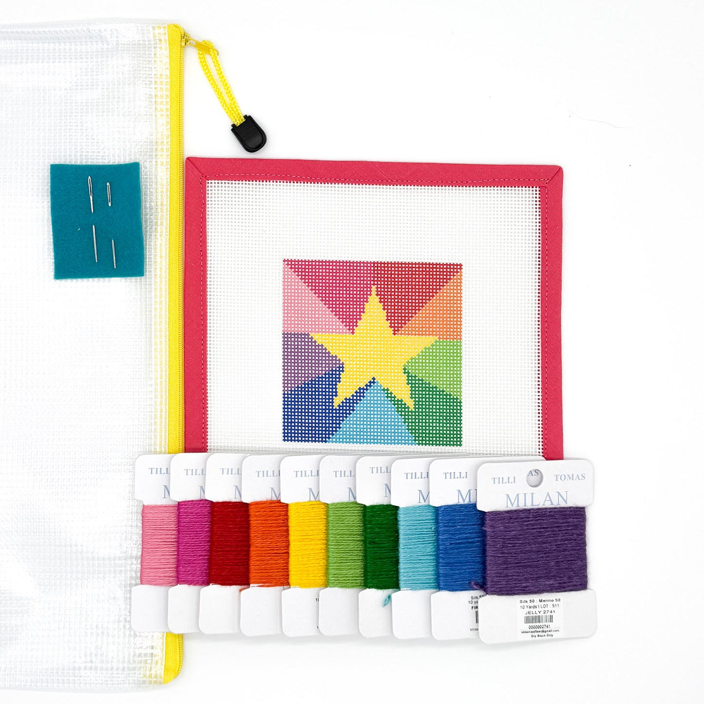 Rainbow Star Needlepoint Kit