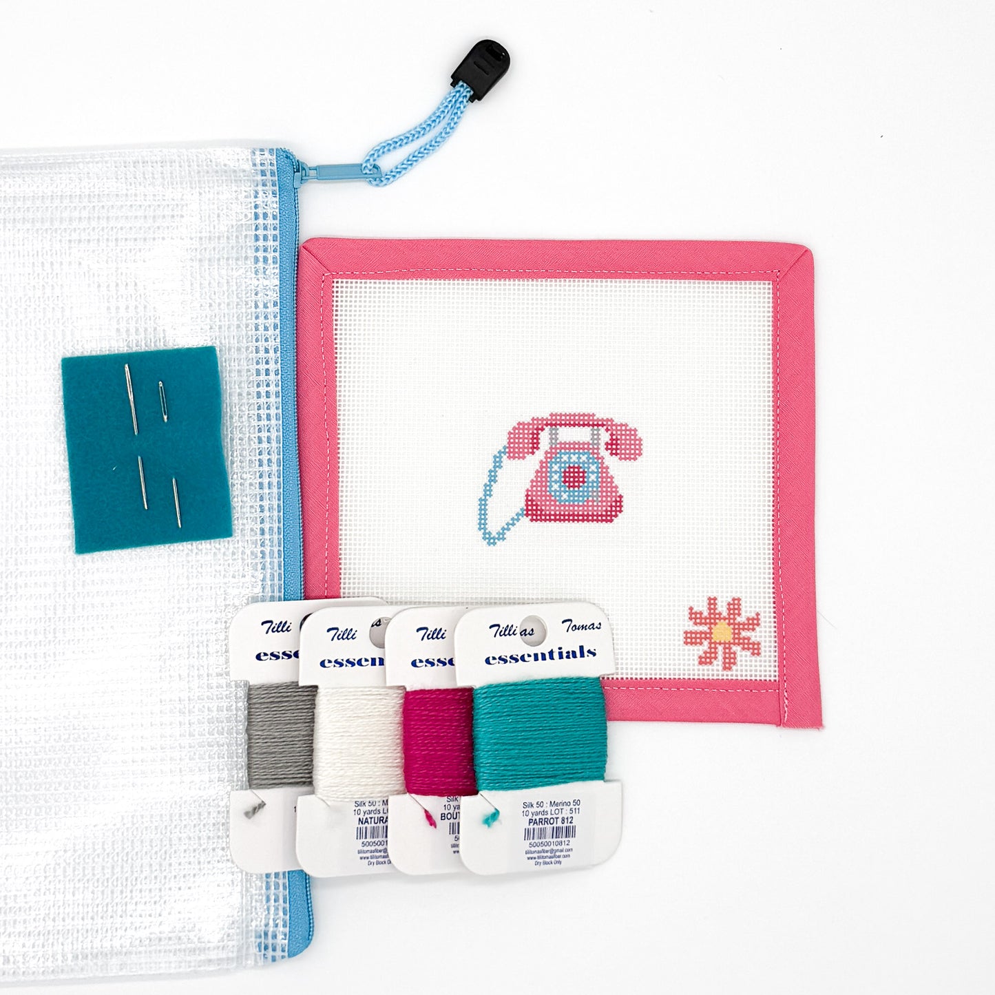 Retro Telephone Mini Needlepoint Kit